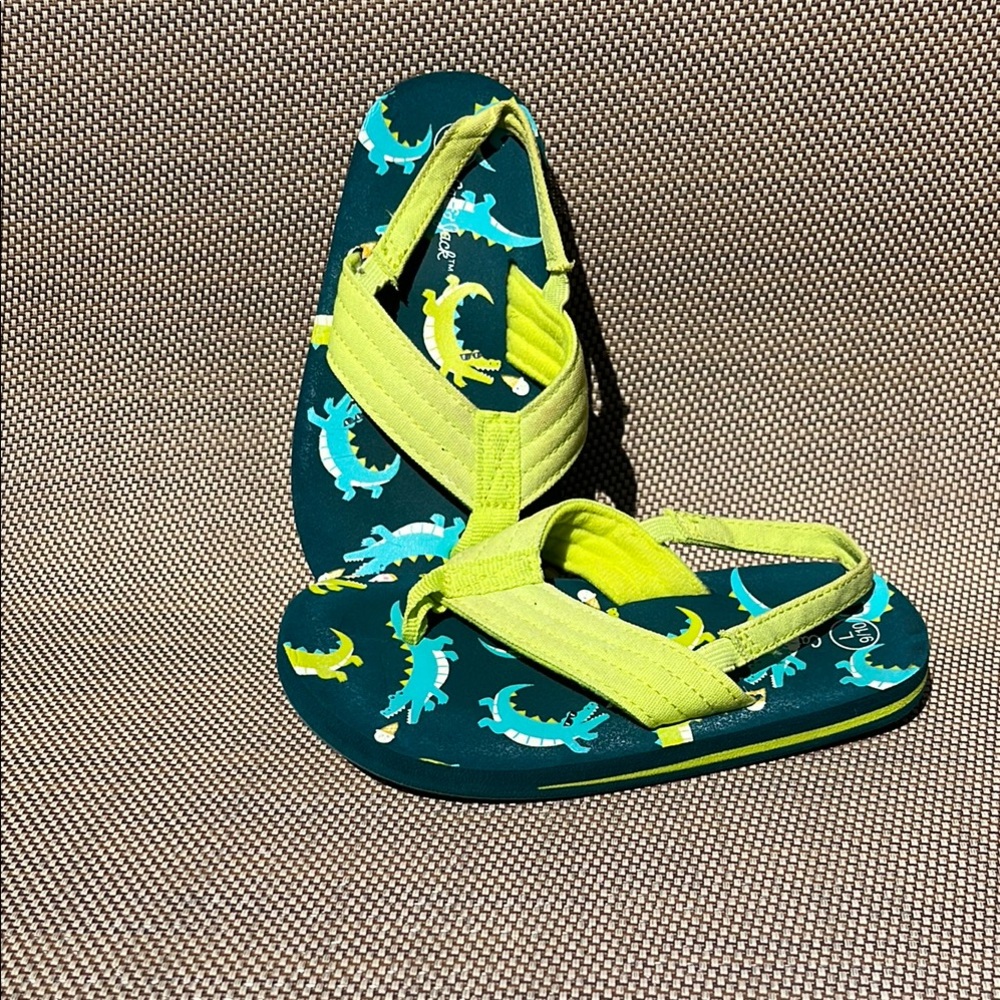 Cat & Jack Kids' Blue and Green Dinosaur Sandals